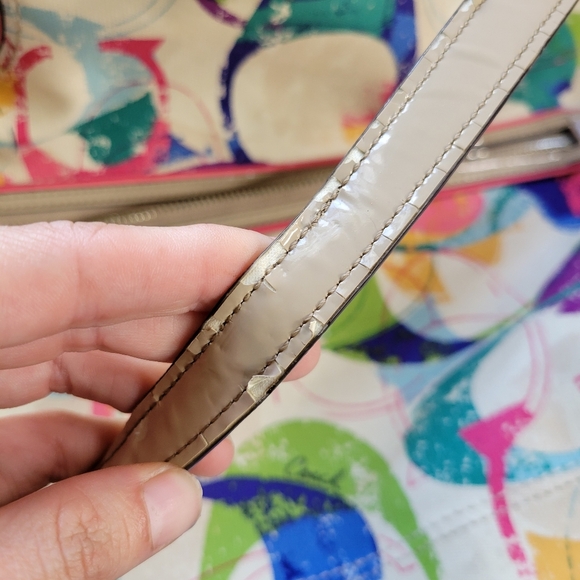 Coach Hallie Tote Poppy Ltd Edition Large Rainbow - Picture 7 of 12